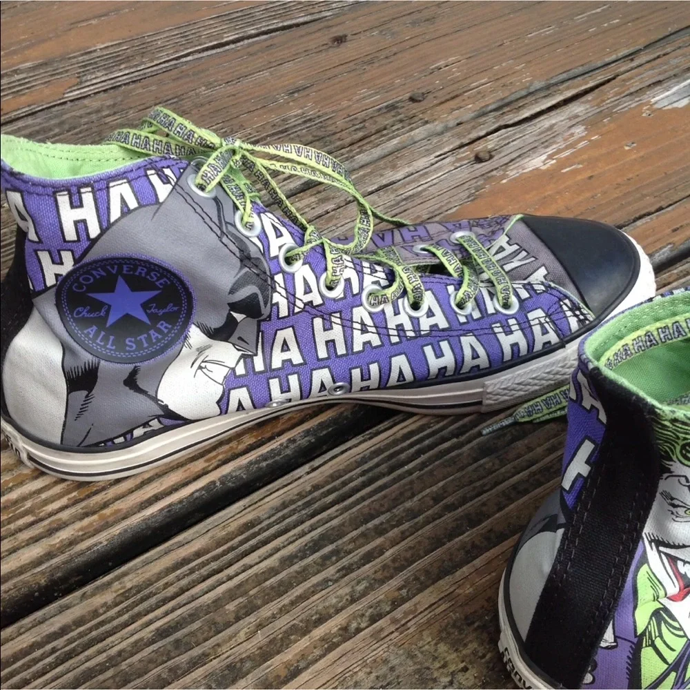 Converse All Star Chuck Taylor Batman Joker Hi Tops M 8 W 10 EU 41.5 Sneakers - Picture 5 of 8